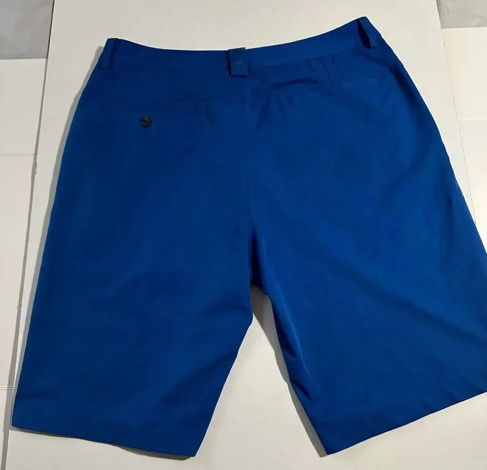 Adidas Climalite Royal Blue Flat Front Performance‎ Golf Shorts Size 32